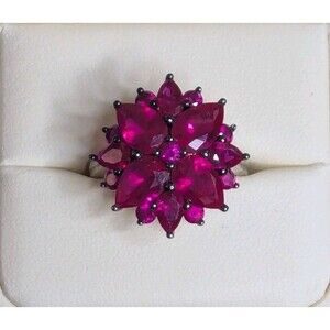Lab Created Ruby Cocktail Ring - Size 9.5